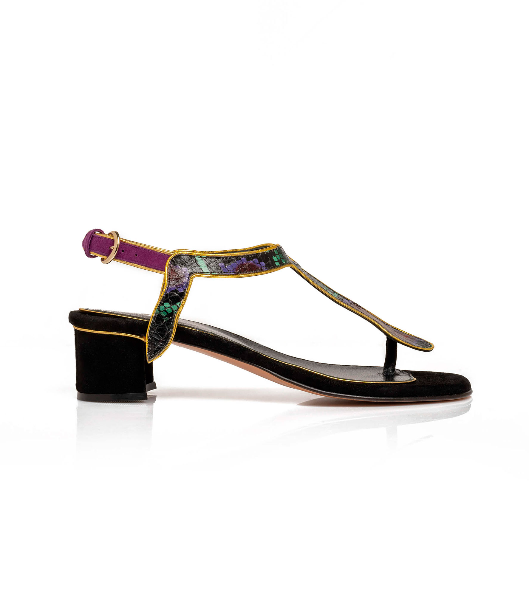 Our iconic RANIA KROUPI Ladon sandals in a limited production with colorful snake. Inspired by Ladon, the snake – dragon guardian of the golden apples. An eye catching masterpiece of craftmanship, it actually represents "Ladon", a minimally designed serpent with its tail to goes of out of the sole. A world first , where the design extends out of the sole. Our almost bare sensual sandal is handcrafted in Athens with a luxe handcrafted and handstitched gold leather finishing, an ultimate touch of quite luxury. Show off yours in your vacations, cruise moments or in the city-official happenings with a cocktail dress or even with cropped pants or shorts!