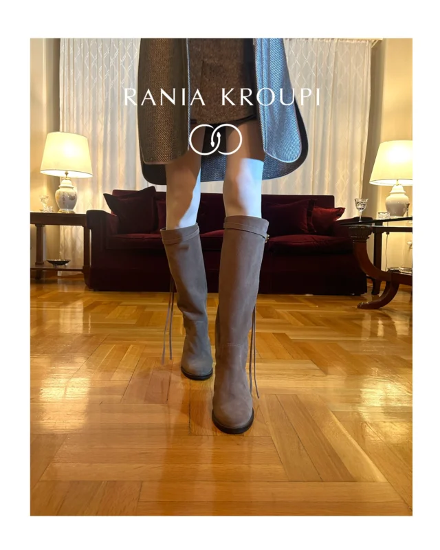 A M A Z O N  B O O T S

Dare to Seduce ! with 
A M A Z O N ALTA Boots 
..the others … your shelf …
treat your self like a queen with
H Y P P O L Y T E  Boots , named by the queen of Amazons
embellish your wrists , your neck, your ankle
with Narcissus leather ornaments.

Total Leather Sustainable Creations
Leather soles

R A N I A  K R O U P I
Directional craftsmanship 
HRAKLEITOU 16 • Kolonaki • Athens